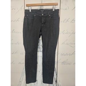 Eileen Fisher Petite Black Skinny Jeans Size 8P Mid Rise Denim